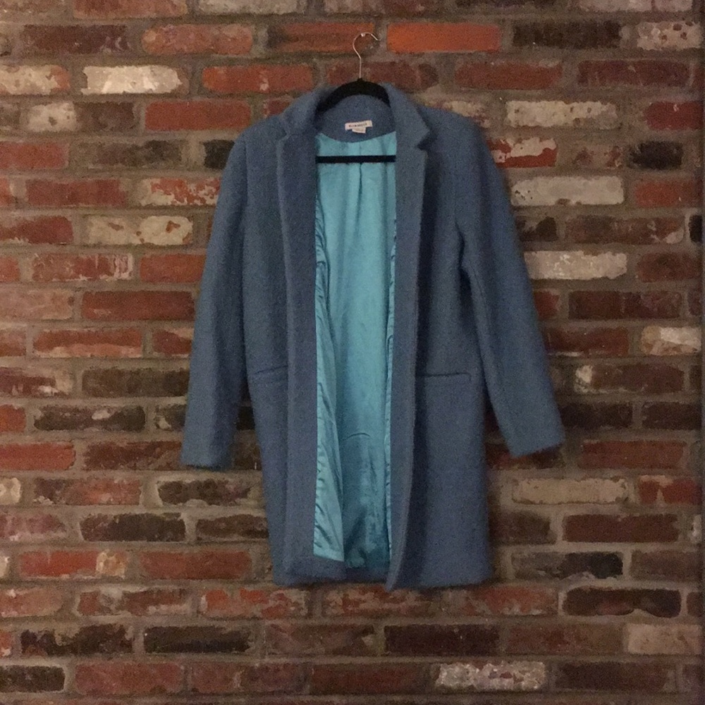 Blue wool/poly blend coat from Nasty Gal